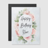 Aquarelle Florale Personnalisée Carte mère d'anniv (Devant / Derrière)