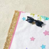 Aquarelle florale personnalisée de serviette de (En situation)