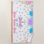 Aquarelle florale personnalisée de serviette de (Devant)