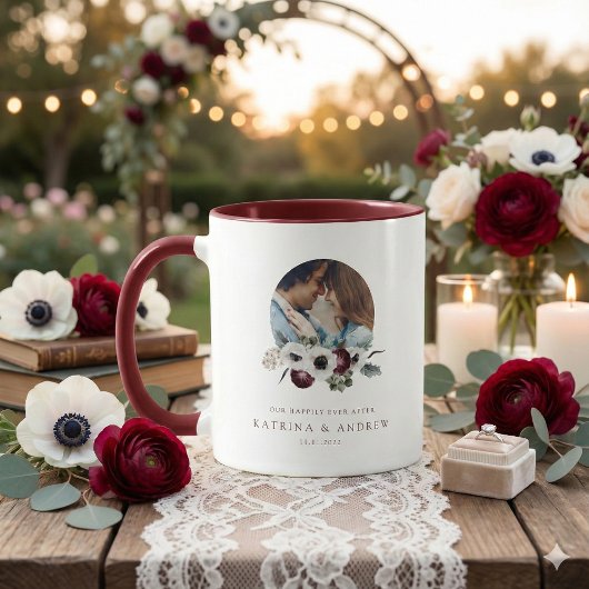 Aquarelle florale Photo Mug
