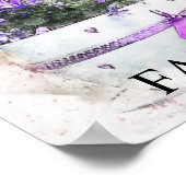 Aquarelle Florale Poster de matte de déco (Coin)