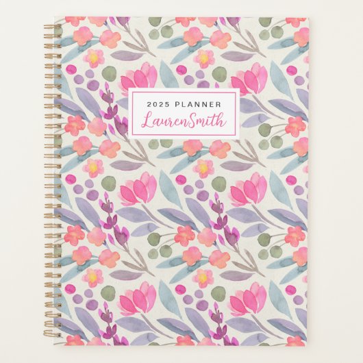 Aquarelle Florale pourpre (Devant)