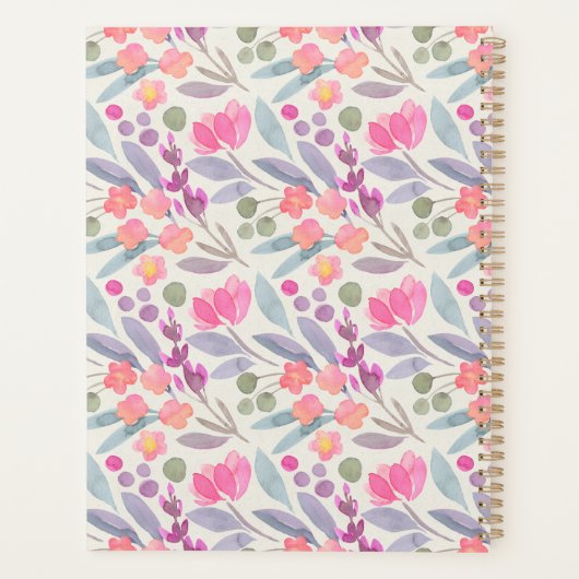 Aquarelle Florale pourpre (Dos)