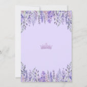 Aquarelle Florale Purple Quinceanera Invitation (Dos)