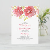 aquarelle florale romantique invitations de mariag (Debout devant)