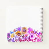Aquarelle florale rose Gratitude Journal (Dos)