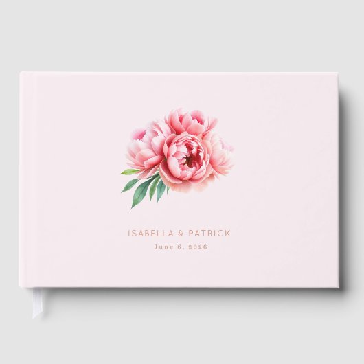 Aquarelle florale rose romantique (Recto)