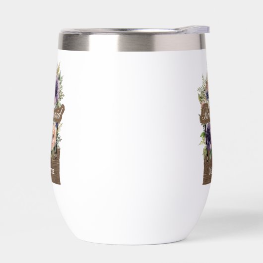 Aquarelle florale rustique Bridesmaid Mariage cade (Gauche)