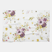 Aquarelle Florale Serviette de cuisine (Horizontal)