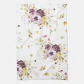 Aquarelle Florale Serviette de cuisine (Vertical)