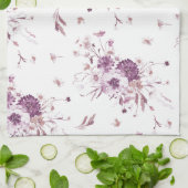 Aquarelle Florale Serviette de cuisine (Plié)