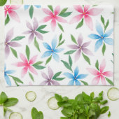 Aquarelle Florale Serviette de cuisine (Plié)
