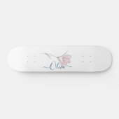 Aquarelle Florale - Skateboard personnalisé (Horz)