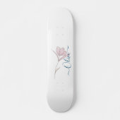 Aquarelle Florale - Skateboard personnalisé (Devant)