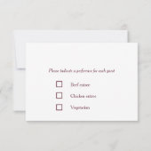 Aquarelle florale sur blanc RSVP et menu (Dos)