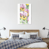 Aquarelle florale sur toile 24"x36" (Insitu(Chambre))