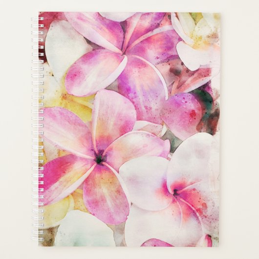 Aquarelle florale tropicale hawaïenne (Devant)