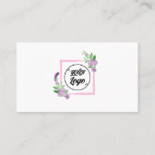 Aquarelle florale unique Carte de visite moderne (Devant)