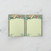 Aquarelle Florale Vert et Mariage rose Merci (Intérieur)