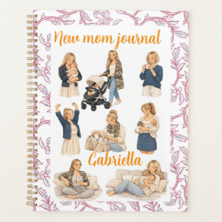 Aquarelle florale vintage chic pour nouvelle maman