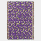 Aquarelle florale violet élégante couverture jetab (devant Vertical)