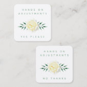 Aquarelle Florale Yoga Réglage Cartes de Consentem (Devant / Derrière)