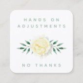 Aquarelle Florale Yoga Réglage Cartes de Consentem (Dos)