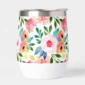 Aquarelle Florales Nom personnalisé Monogramme (Gauche)