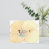 Aquarelle Florals Mariage Place Taille de la carte (Debout devant)