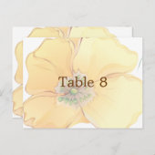 Aquarelle Florals Mariage Place Taille de la carte (Devant / Derrière)