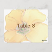 Aquarelle Florals Mariage Place Taille de la carte (Dos)