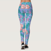Aquarelle Flore Pattern Leggings (Dos)