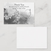 Aquarelle Flower après funérailles Merci Cartes (Devant / Derrière)