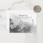 Aquarelle Flower après funérailles Merci Cartes (Devant/Arrière en situation)