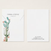 Aquarelle Flower Cactus ・ Écran de collier (Devant & derrière)