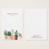 Aquarelle Flower Cactus ・ Écran de collier (Devant & derrière)