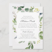 Aquarelle Foliage Baptême Invitation (Devant)