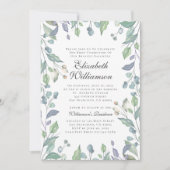 Aquarelle Foliage Première communion Invitation (Devant)