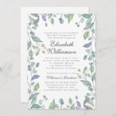 Aquarelle Foliage Première communion Invitation (Devant / Derrière)