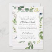 Aquarelle Foliage Première communion Invitation (Devant)