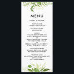 Aquarelle Folid vert sauvage Menu Mariage Carte II<br><div class="desc">Une carte à la carte élégante et fantaisiste avec du feuillage vert aquarelle. Cette carte sera parfaite pour des événements sur le thème de la plage,  de l'été,  du printemps et du boho. Des éléments correspondants sont disponibles.</div>