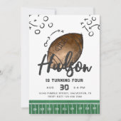 Aquarelle Football Invitation Anniversaire (Devant)