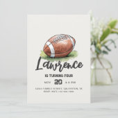 Aquarelle Football Invitation Anniversaire (Debout devant)