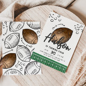 Aquarelle Football Invitation Anniversaire