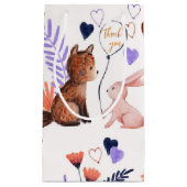 Aquarelle Forêt Animaux Merci Favoriser Sac Cadeau (Devant)
