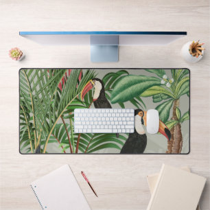 Aquarelle Forêt tropicale et Oiseaux du Toucan