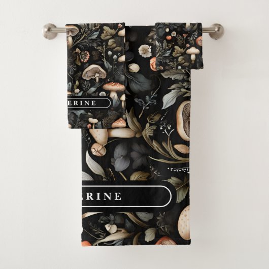 Aquarelle Forêt Verdure Champignons Automne (En situation)