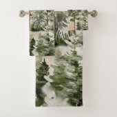 Aquarelle Forêt verte rustique (En situation)