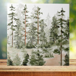 Aquarelle Forêt verte rustique<br><div class="desc">Transformez votre espace avec notre Aquarelle Rustique Green Forest Carrelage en céramique! Apportez la beauté sauvage de la nature dans votre maison.</div>
