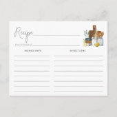 Aquarelle Fournitures de cuisine Carte de recette (Devant)